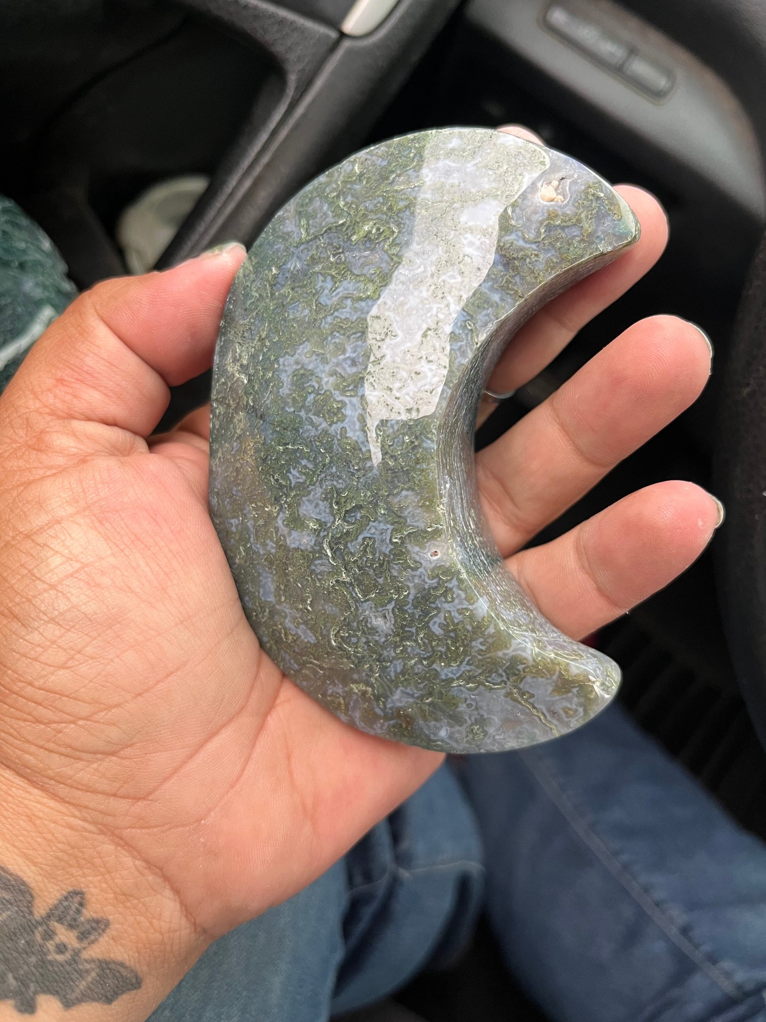 Moss Agate Moon
