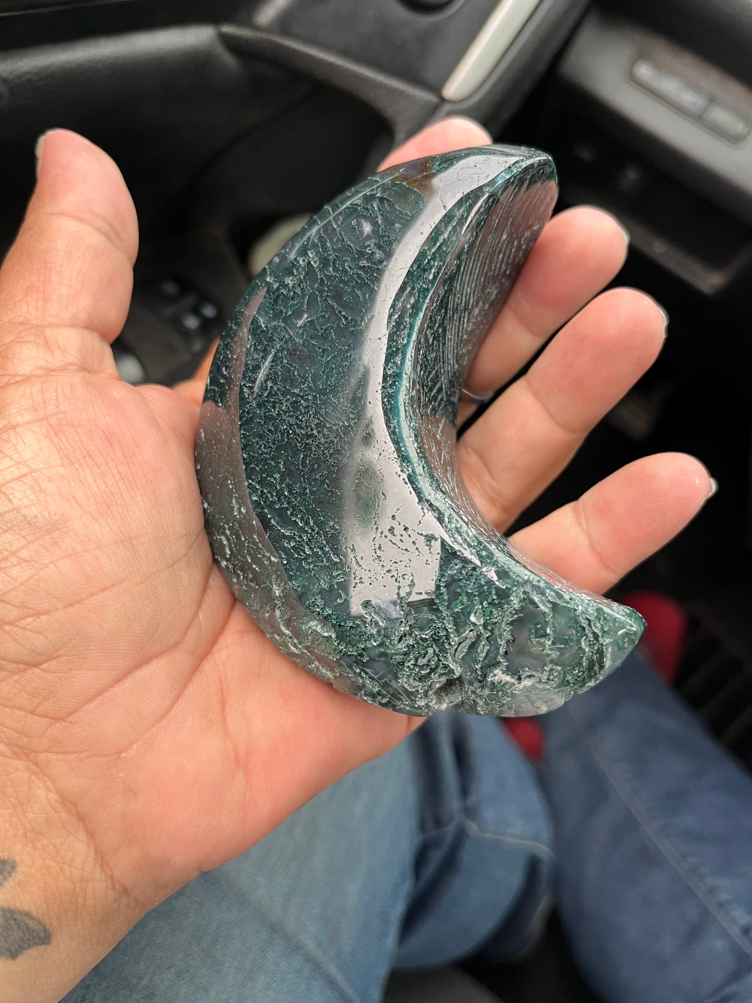 Moss Agate Moon