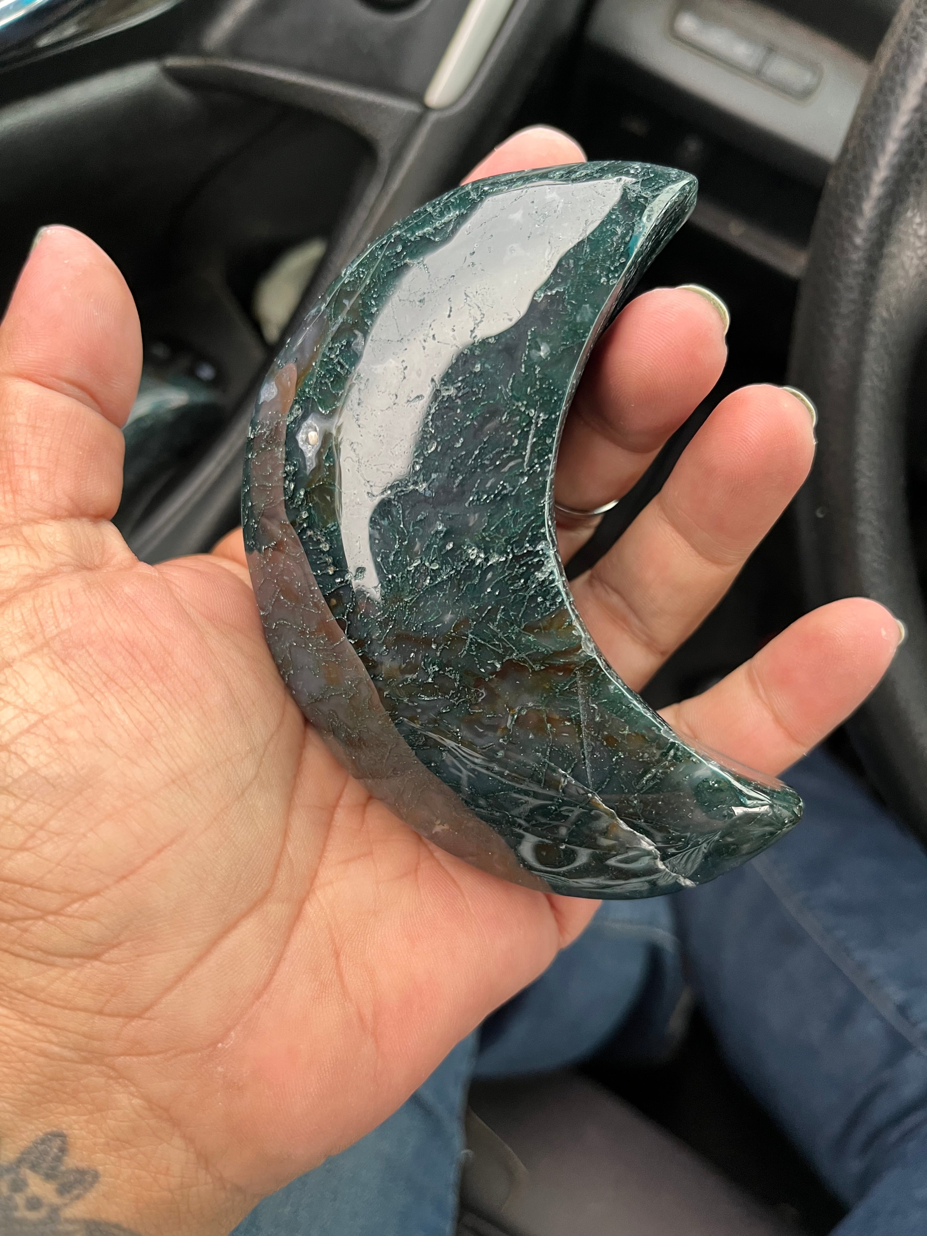Moss Agate Moon