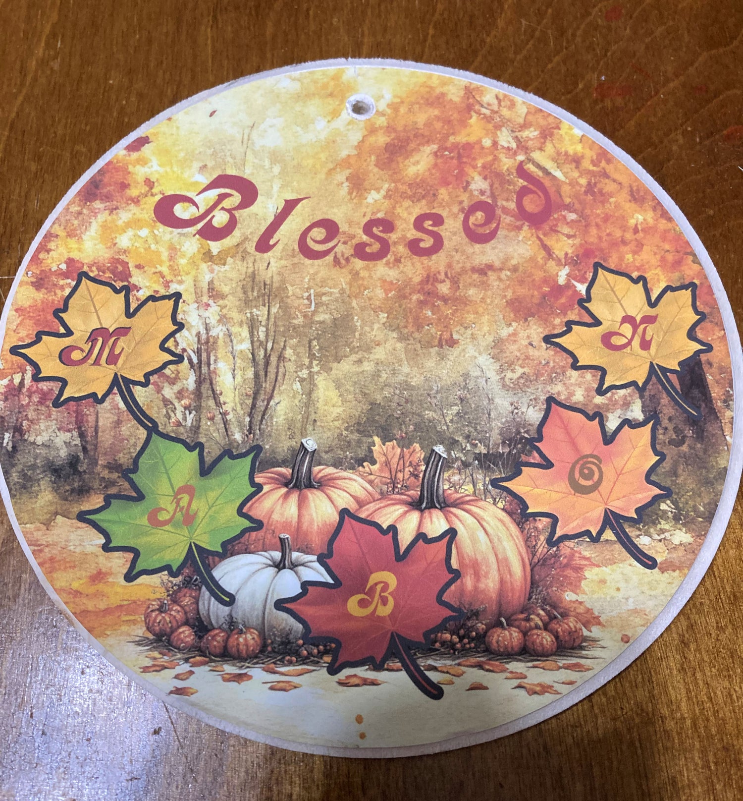 Handcrafted Mabon Sign