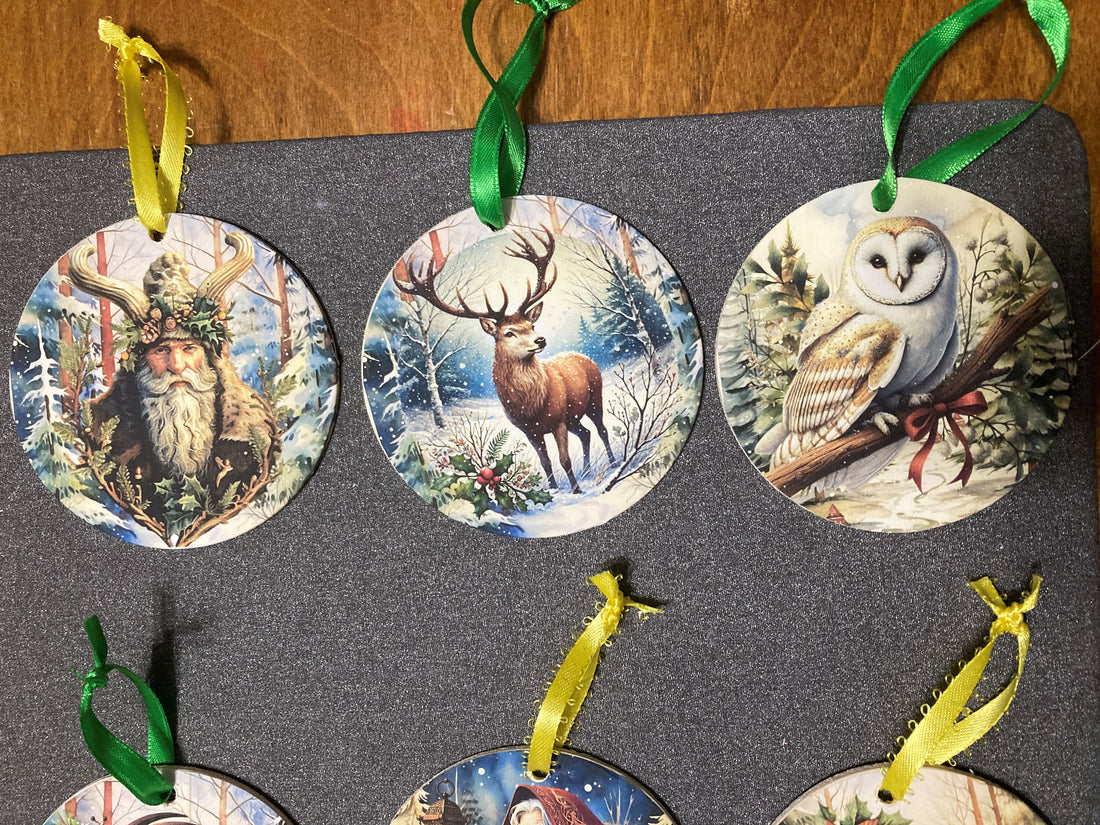 Handcrafted Yule Ornaments 6 Pc Set