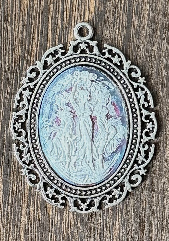 Triple Goddess Cameo Pendant Elizabeth Setting