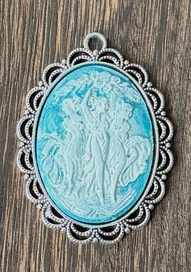 Triple Goddess Cameo Pendant Emily Setting