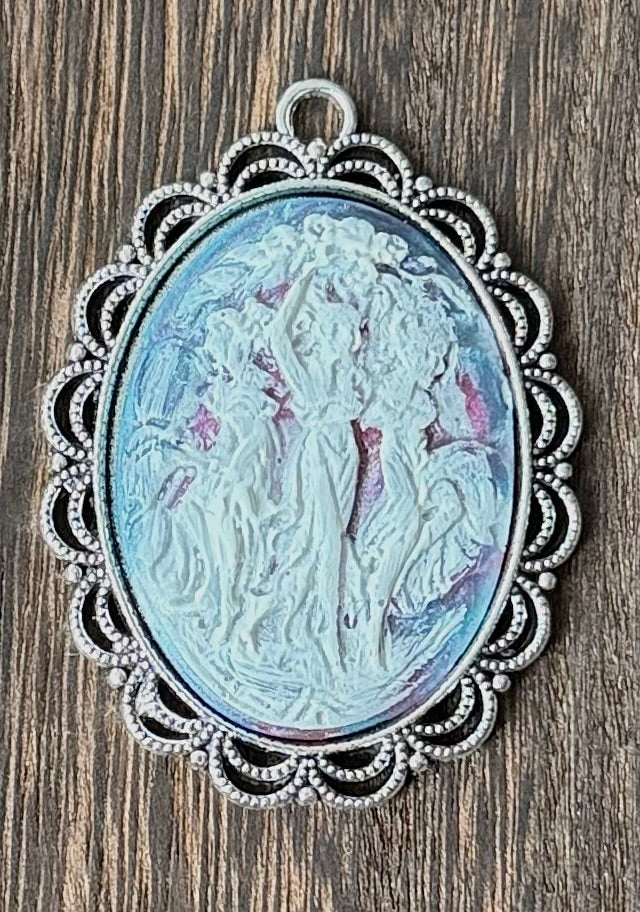 Triple Goddess Cameo Pendant Emily Setting