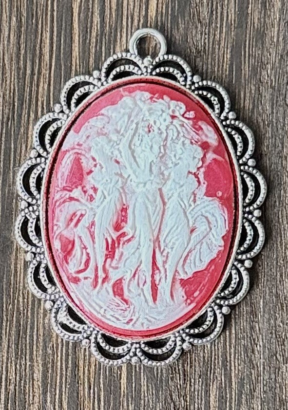 Triple Goddess Cameo Pendant Emily Setting