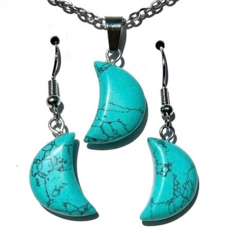 3 Piece Blue Howlite Jewelry Set
