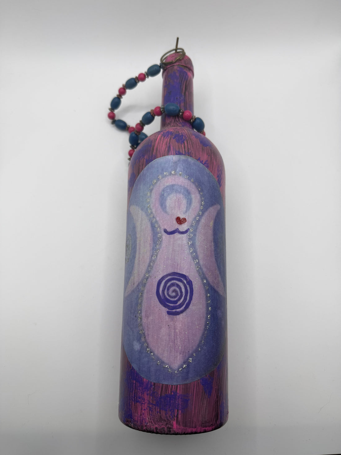 Hand Painted Incense Holder Wine Bottle