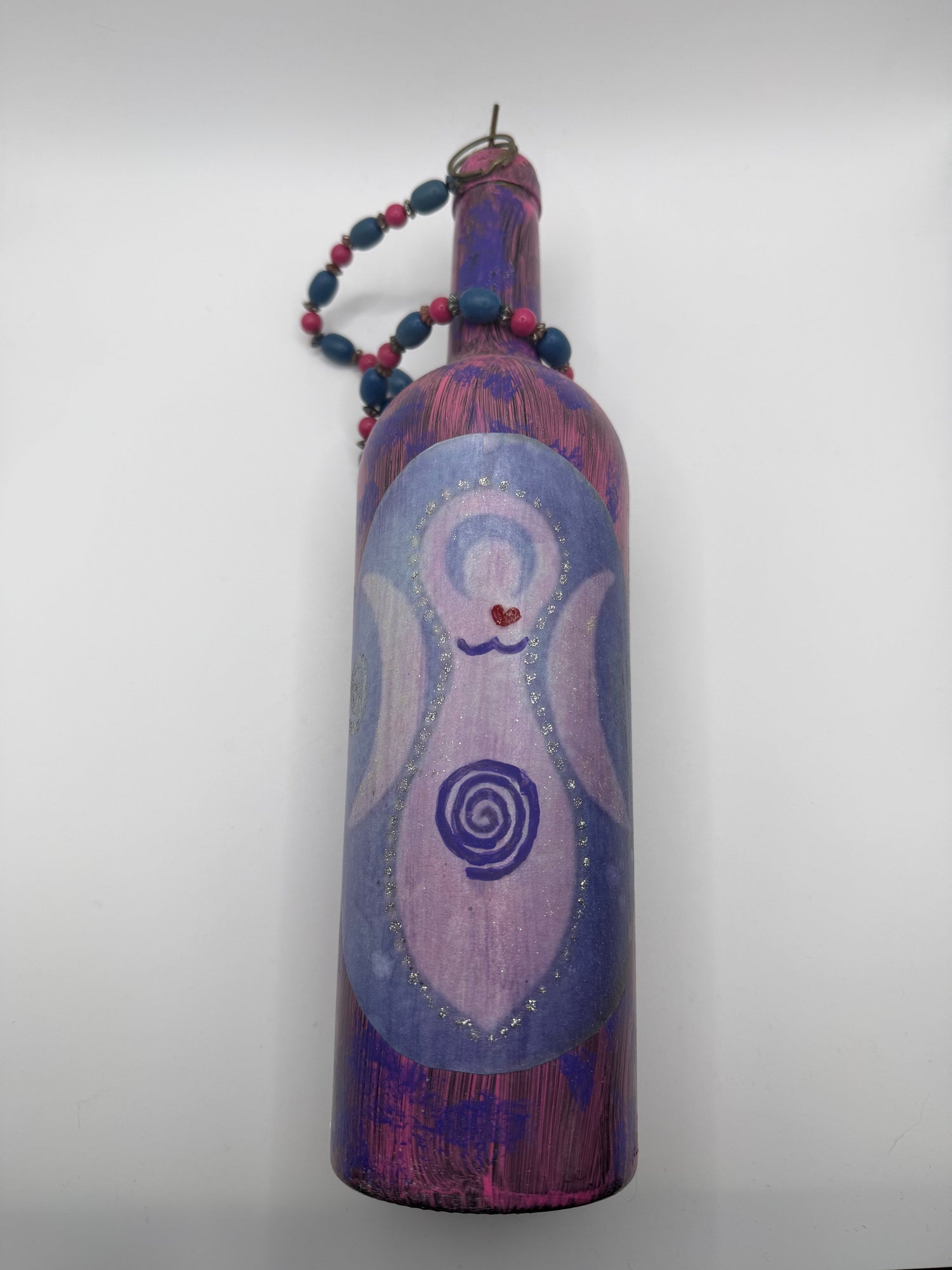 Hand Painted Incense Holder Wine Bottle
