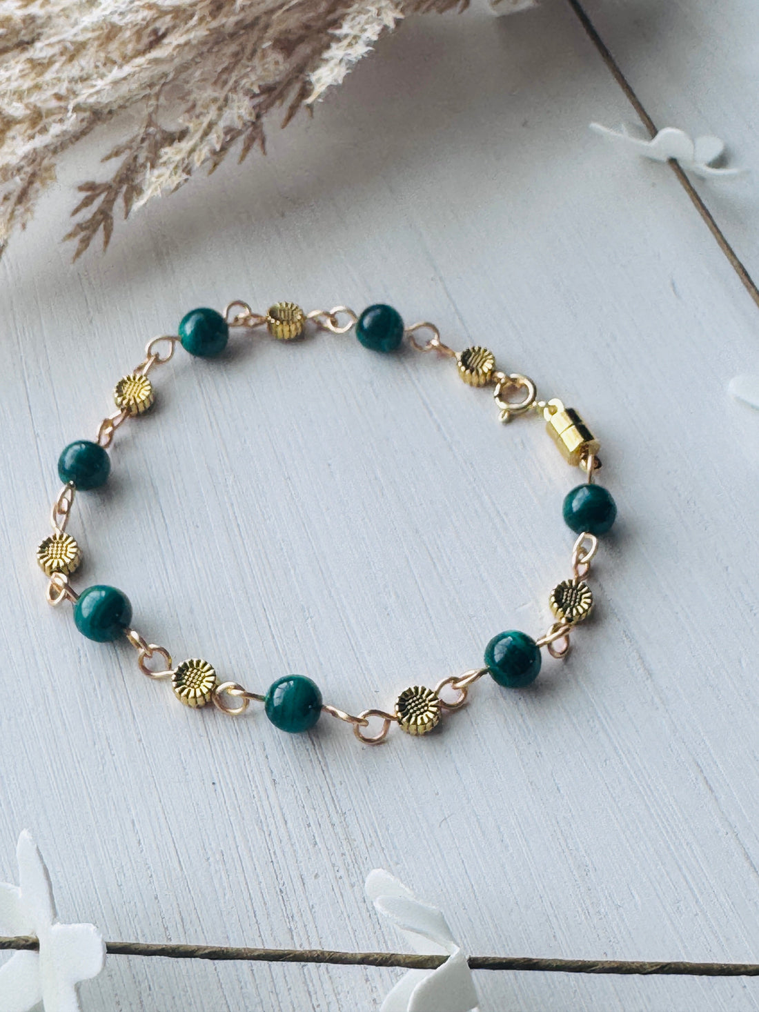 Malachite Gold Bracelet