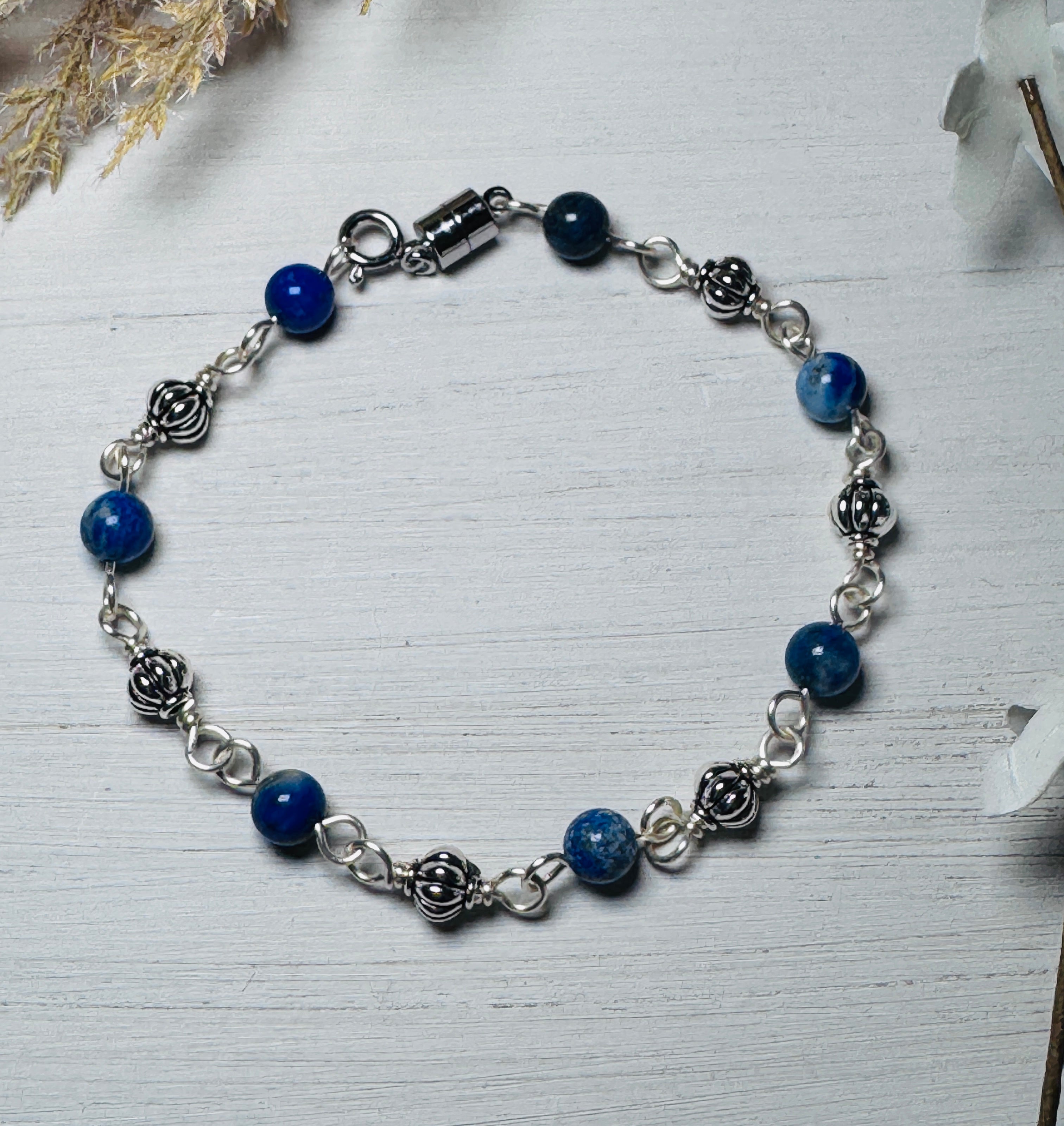 Lapis Lazuli Silver Bracelet