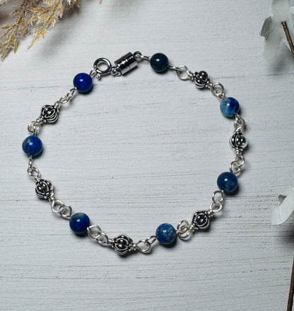 Lapis Lazuli Silver Bracelet