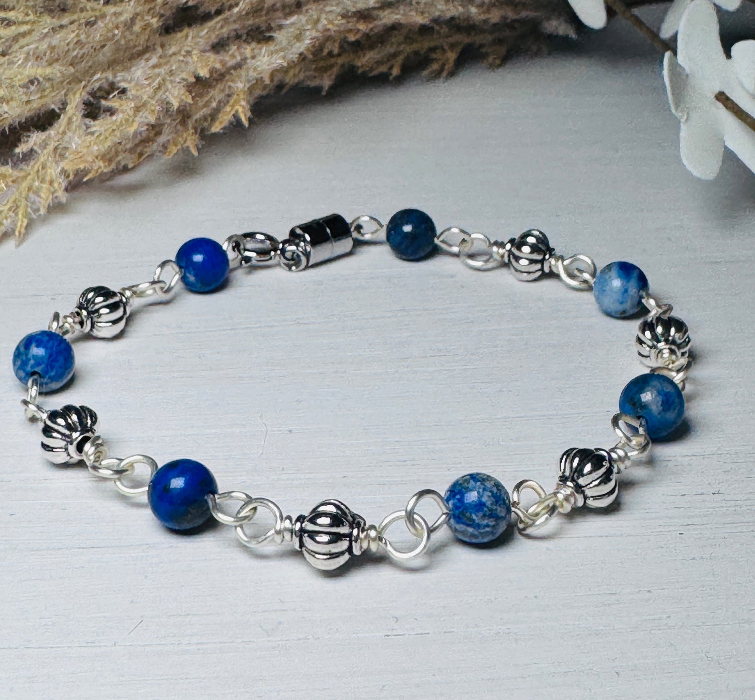 Lapis Lazuli Silver Bracelet