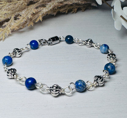 Lapis Lazuli Silver Bracelet