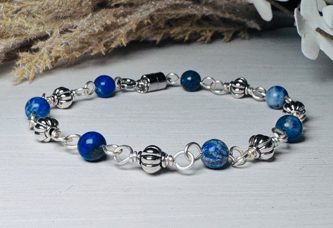 Lapis Lazuli Silver Bracelet
