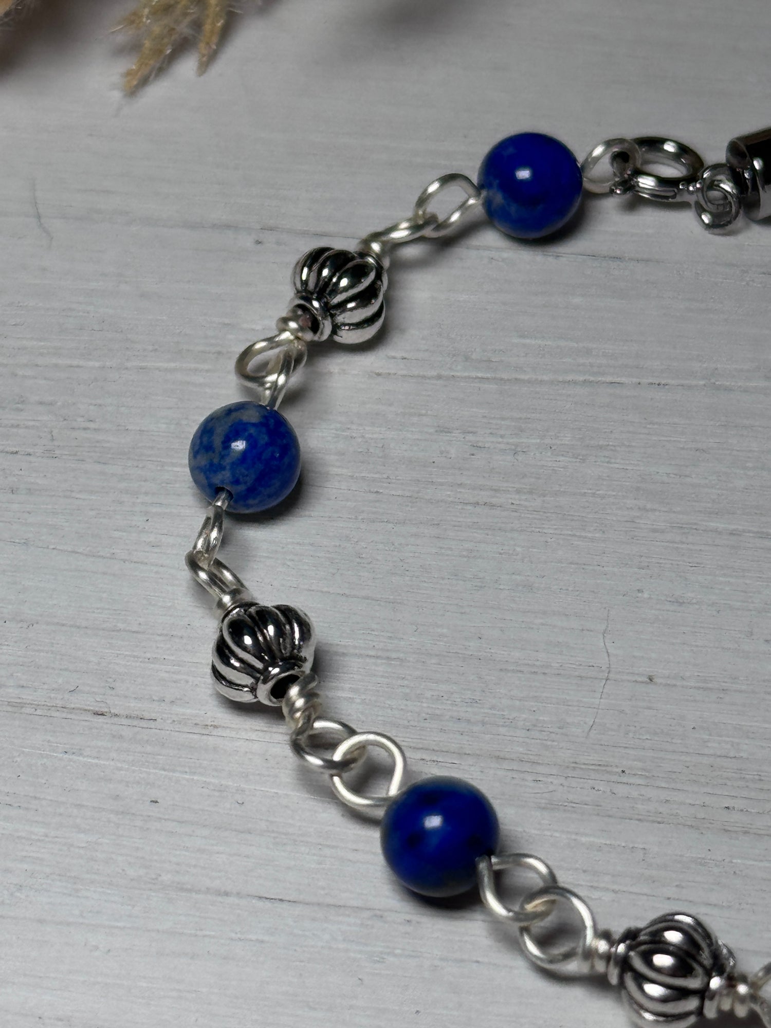 Lapis Lazuli Silver Bracelet