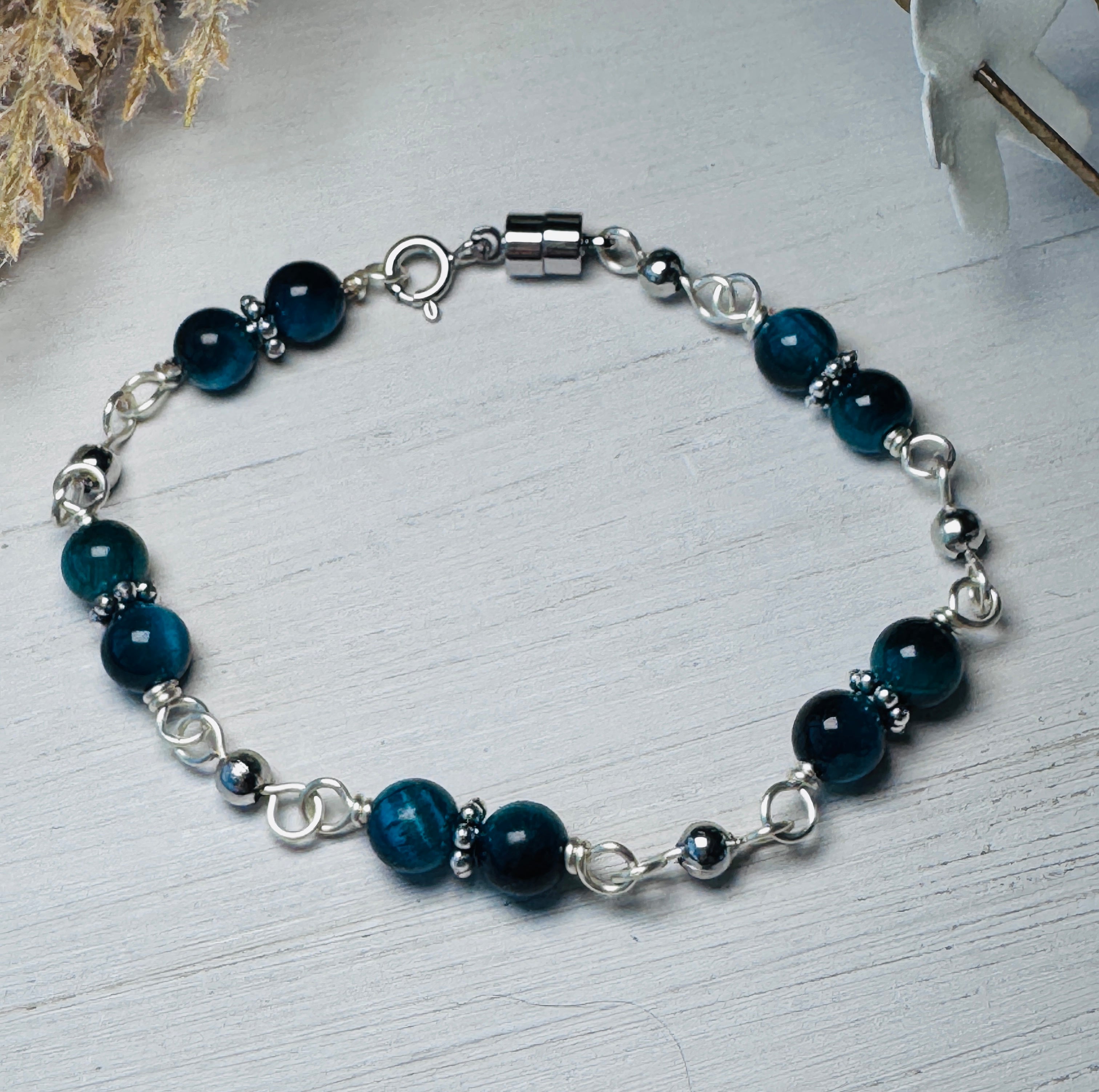 Blue tigers eye bracelet