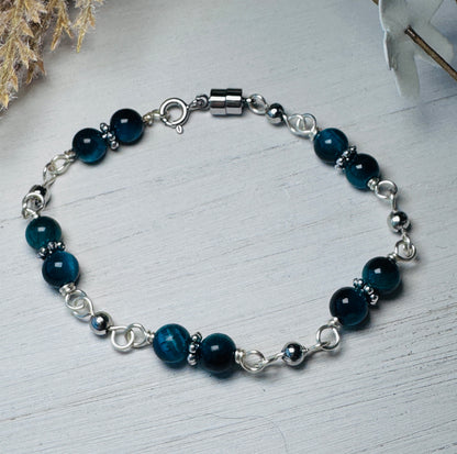 Blue tigers eye bracelet