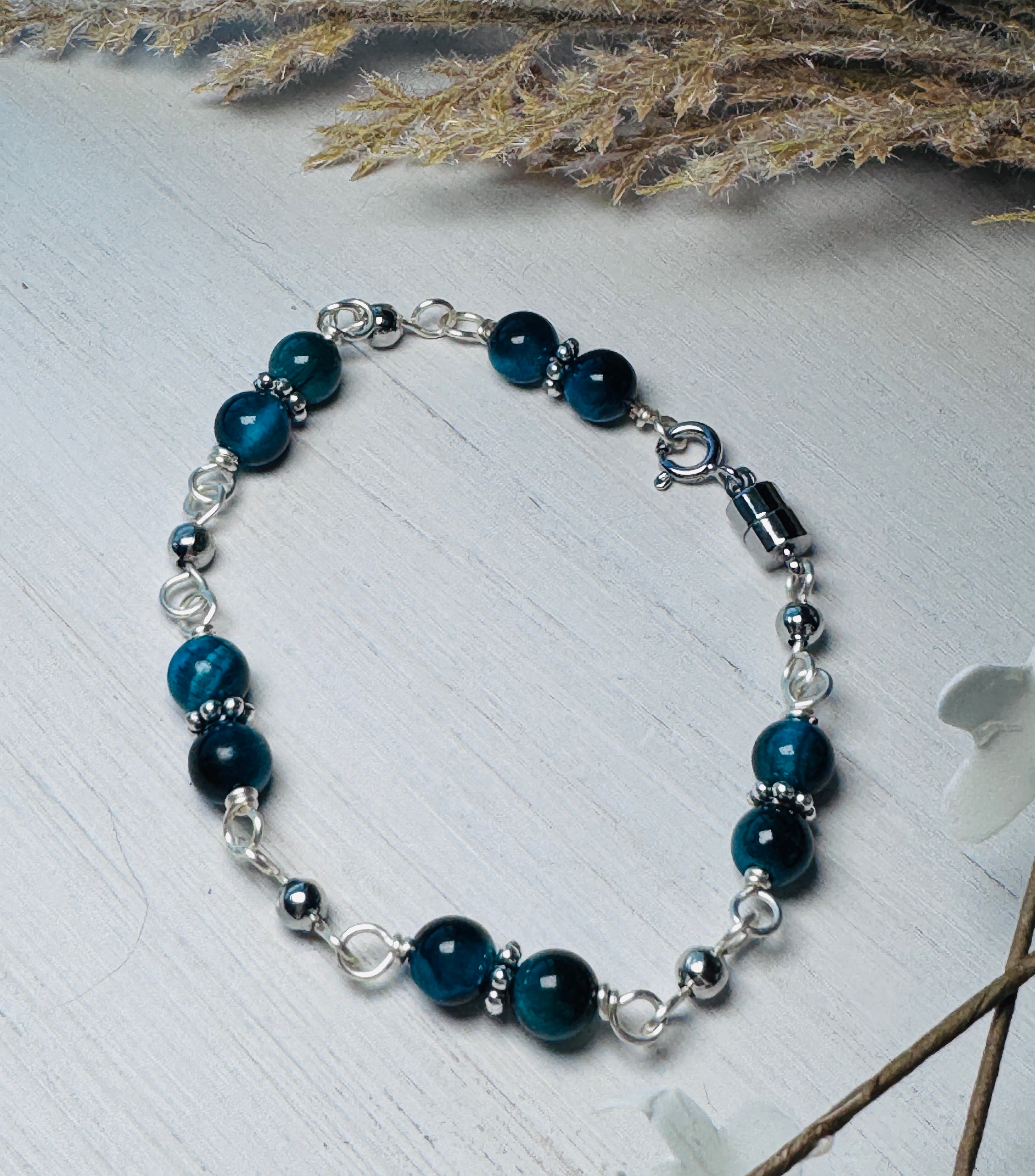 Blue tigers eye bracelet
