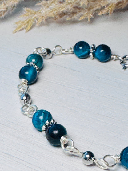 Blue tigers eye bracelet