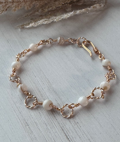 Mixed Metal Italian Onyx Bracelet