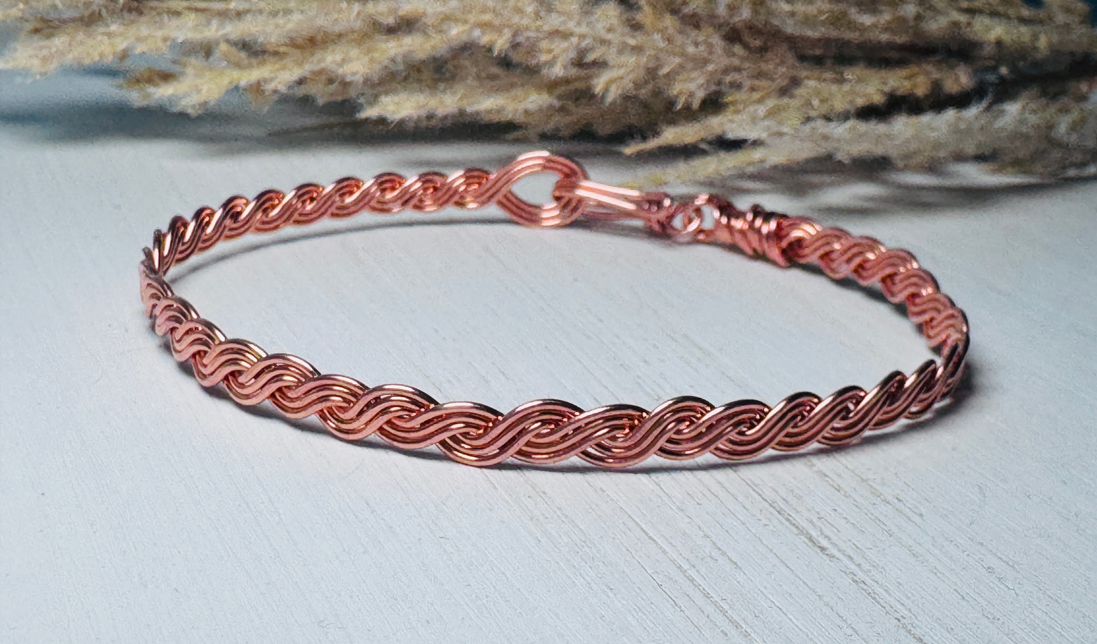 Handmade Copper Wave Bracelet