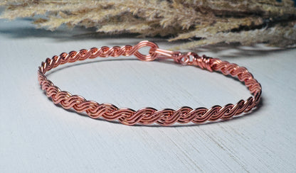 Handmade Copper Wave Bracelet