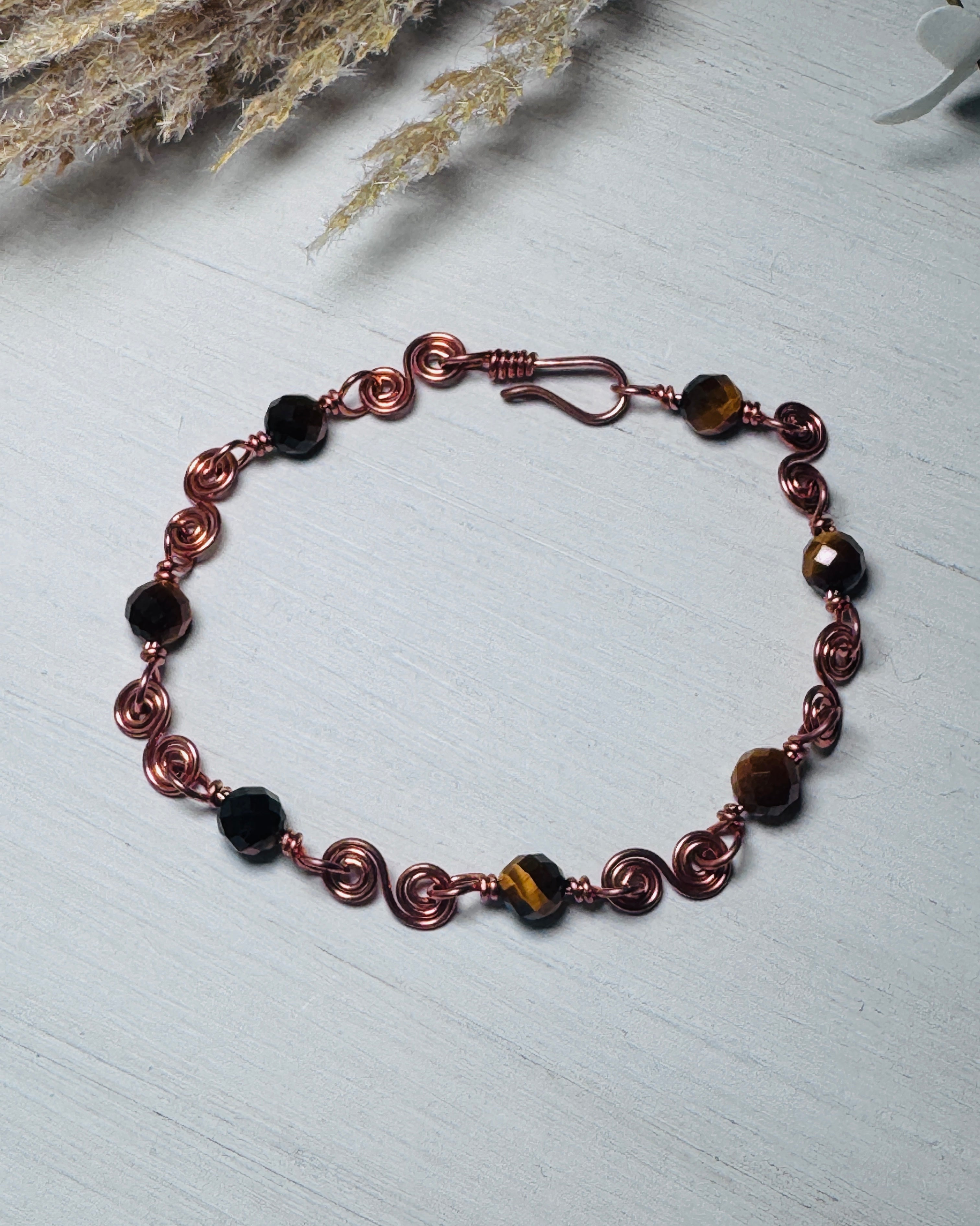Tigers Eye Copper Bracelet