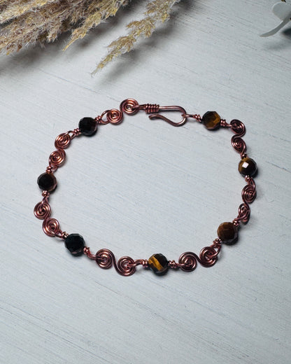 Tigers Eye Copper Bracelet