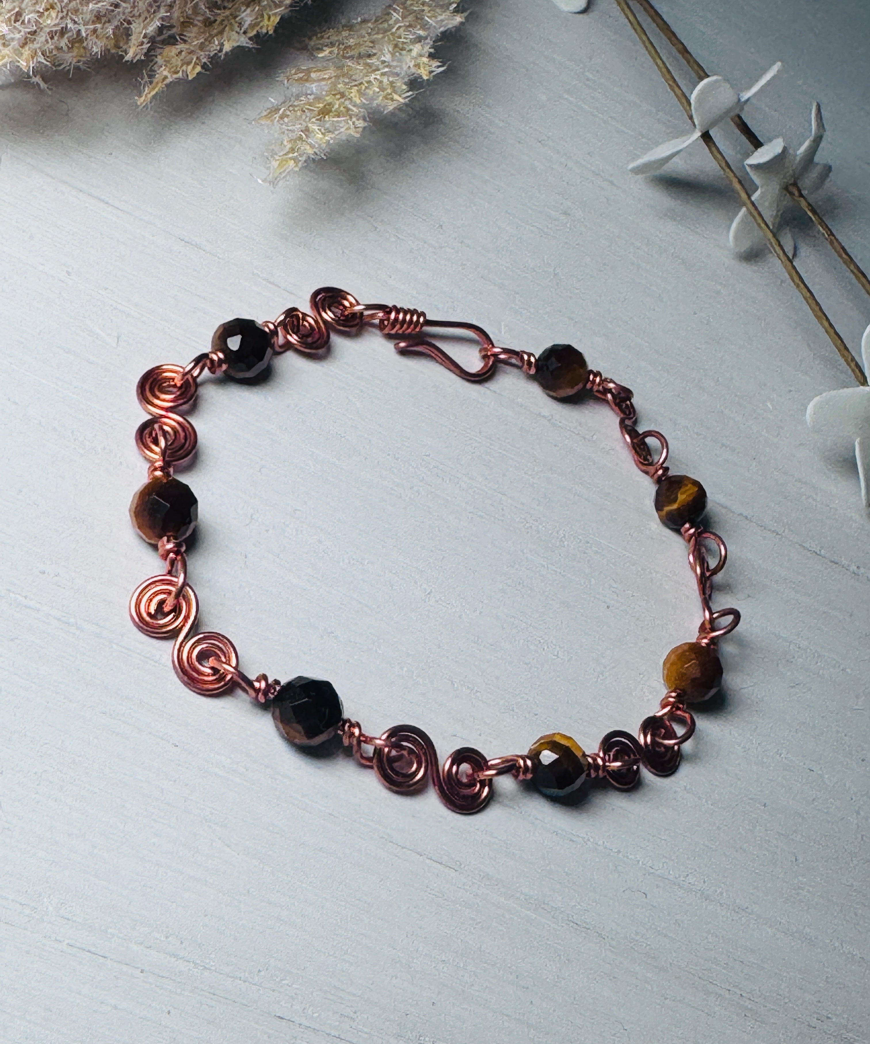 Tigers Eye Copper Bracelet