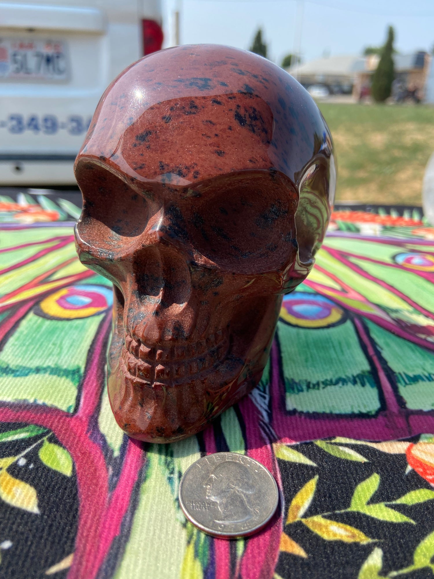 Large Mahogany Obsidian Skull