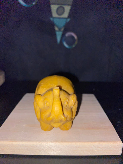 Yellow Jasper Elephant Carving