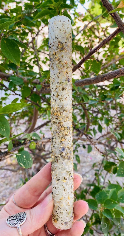 Healing beeswax  Ritual Candle with herbs and oils