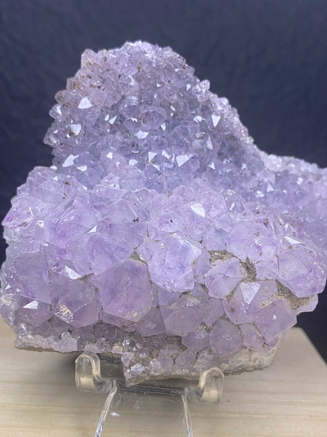 Raw Amethyst On Chalcedony