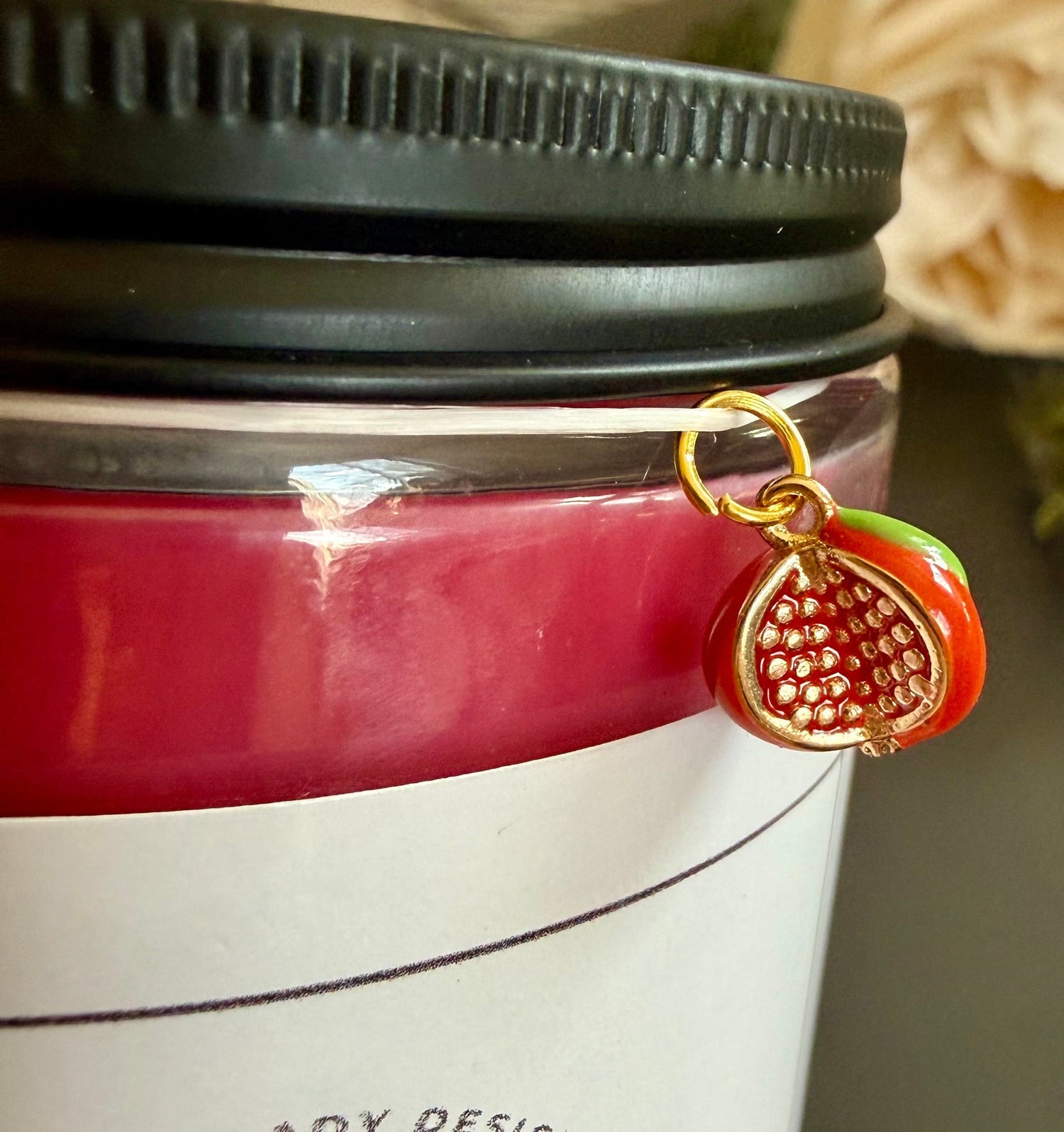 Goddess Persephone Soy Wax Candle with Pomegranate Spice Fragrance