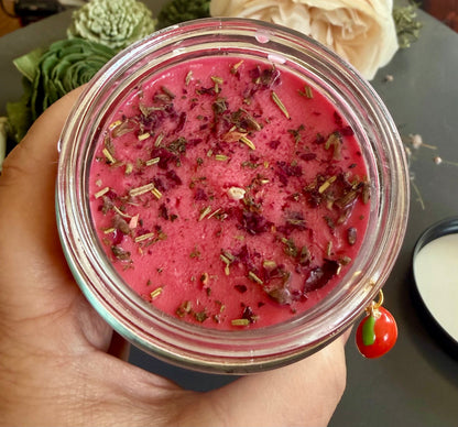 Goddess Persephone Soy Wax Candle with Pomegranate Spice Fragrance