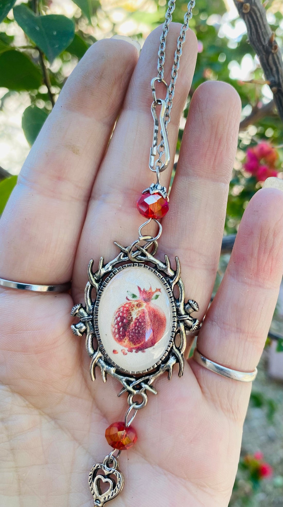 Pomegranate protection and passion charm