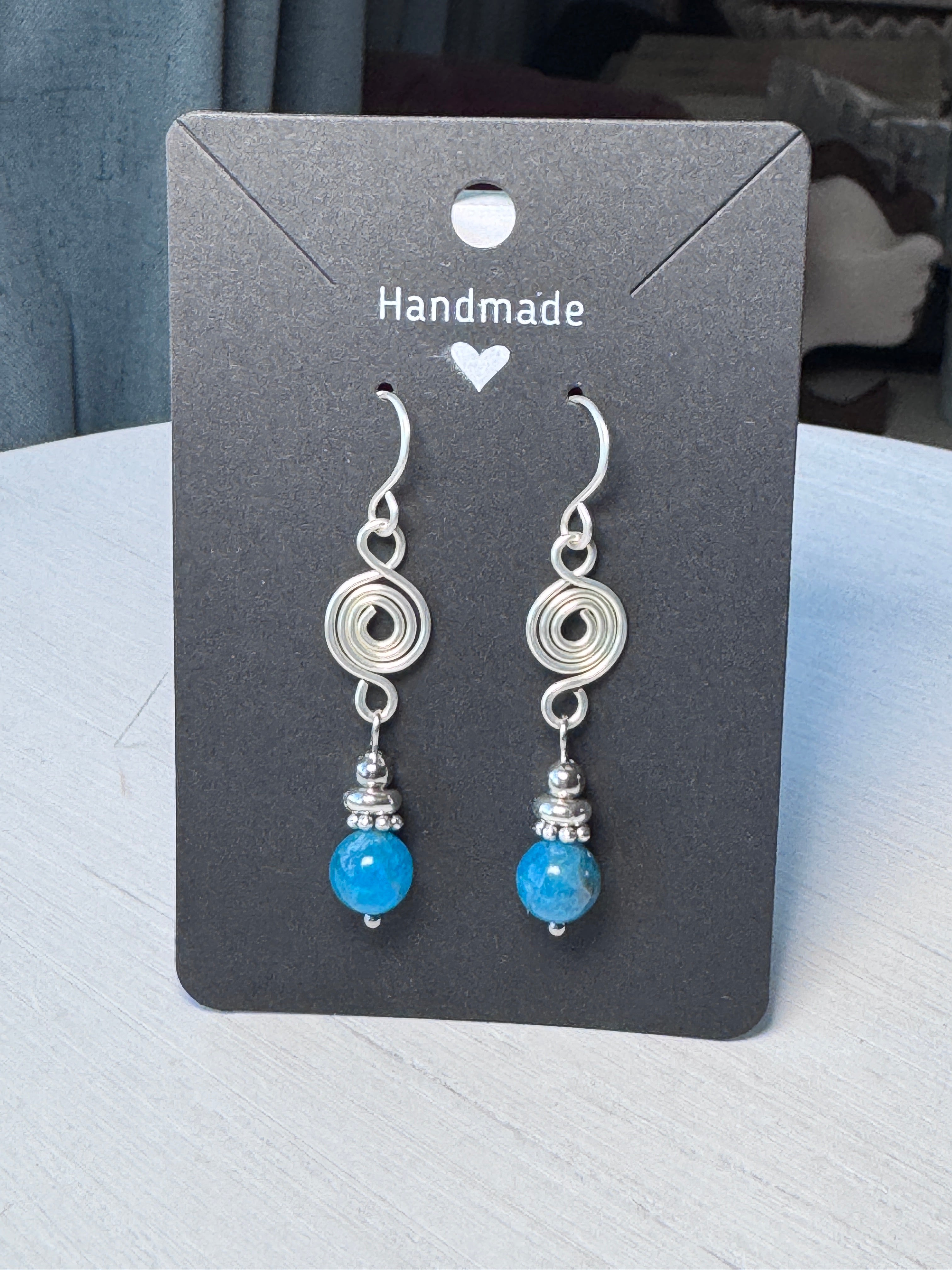 Blue Apatite Earrings