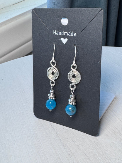 Blue Apatite Earrings
