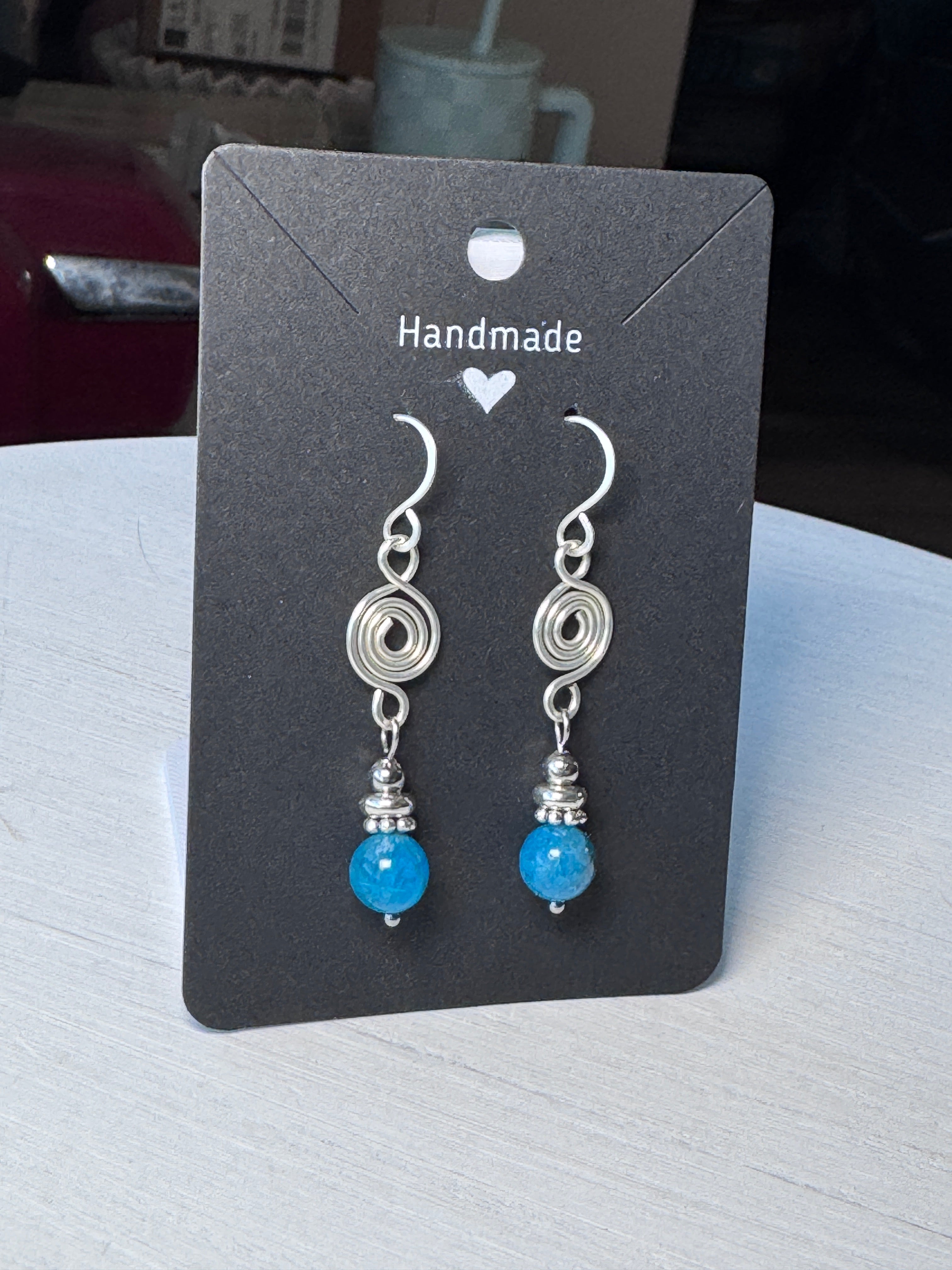 Blue Apatite Earrings