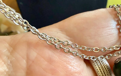 Ostara Spring Goddess Necklace with Moss Agate and Rose Quartz Beads.