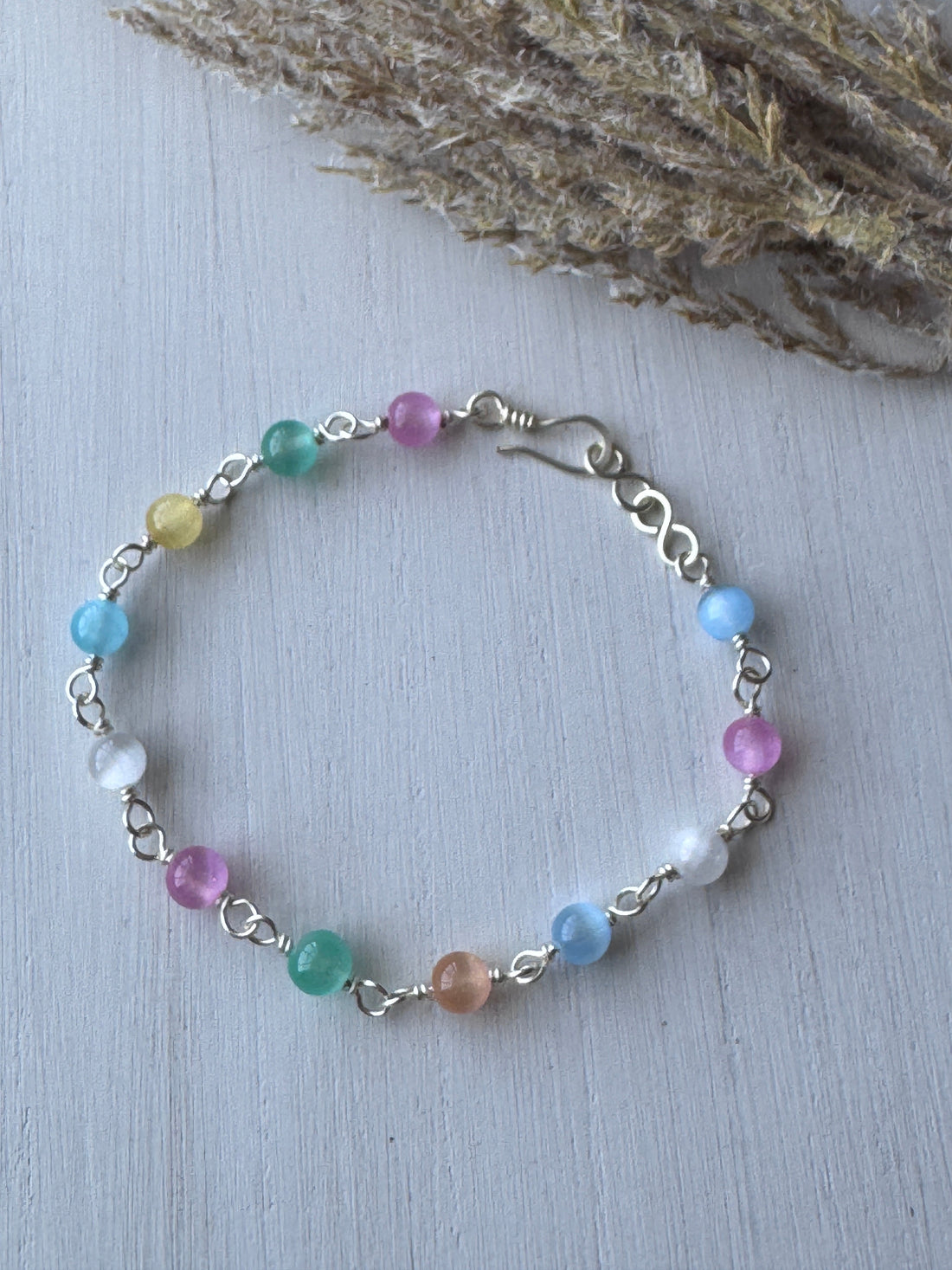 Pastel Multicolor Selenite Bracelet