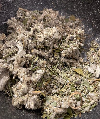 Protection Spell Candle Beeswax layered botanical ritual for wards &amp; cleansing