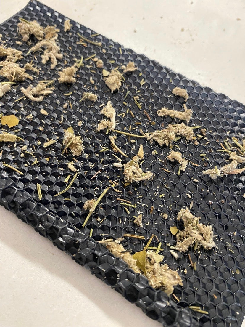 Protection Spell Candle Beeswax layered botanical ritual for wards &amp; cleansing