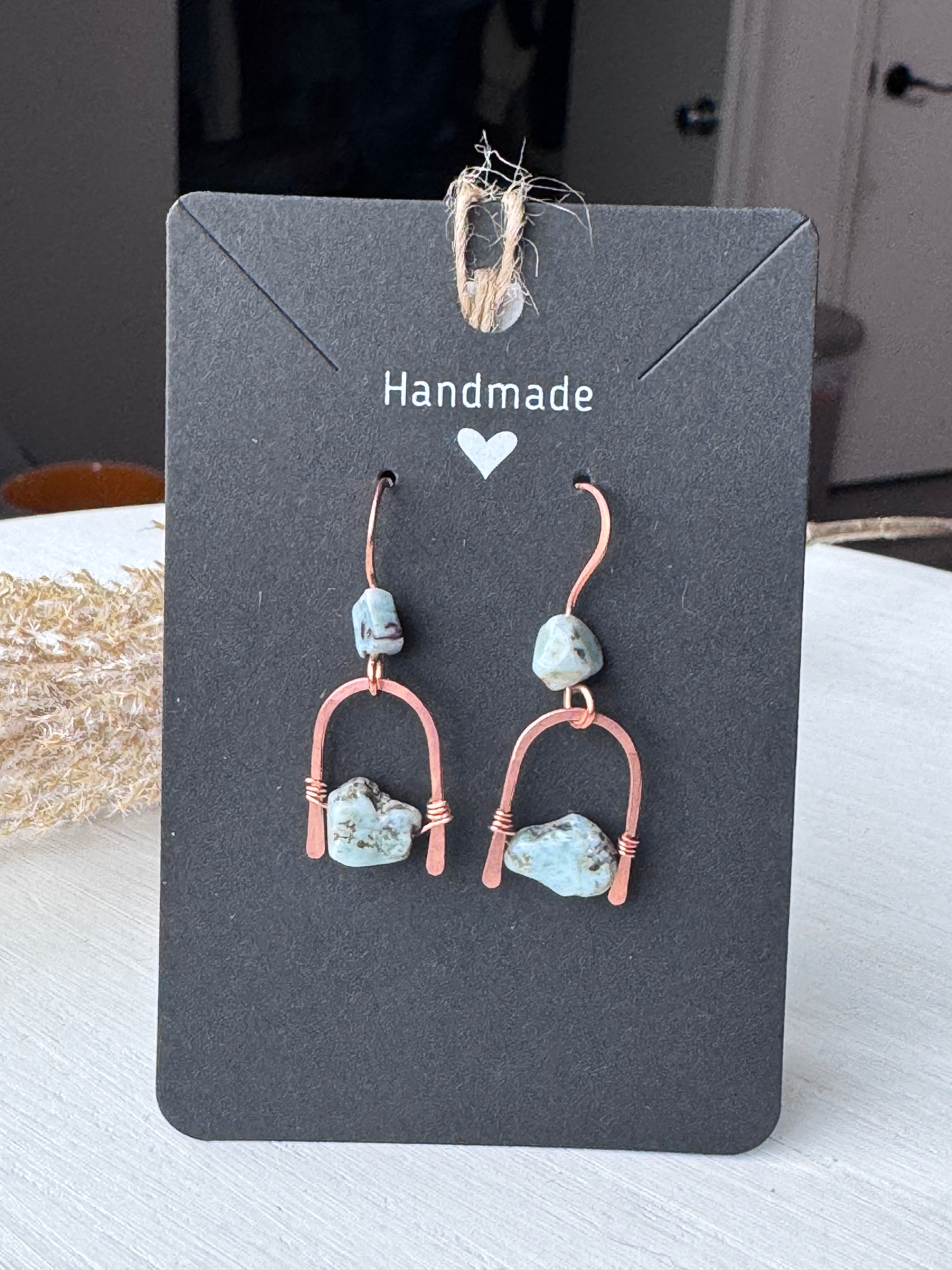 Copper Larimar Earrings