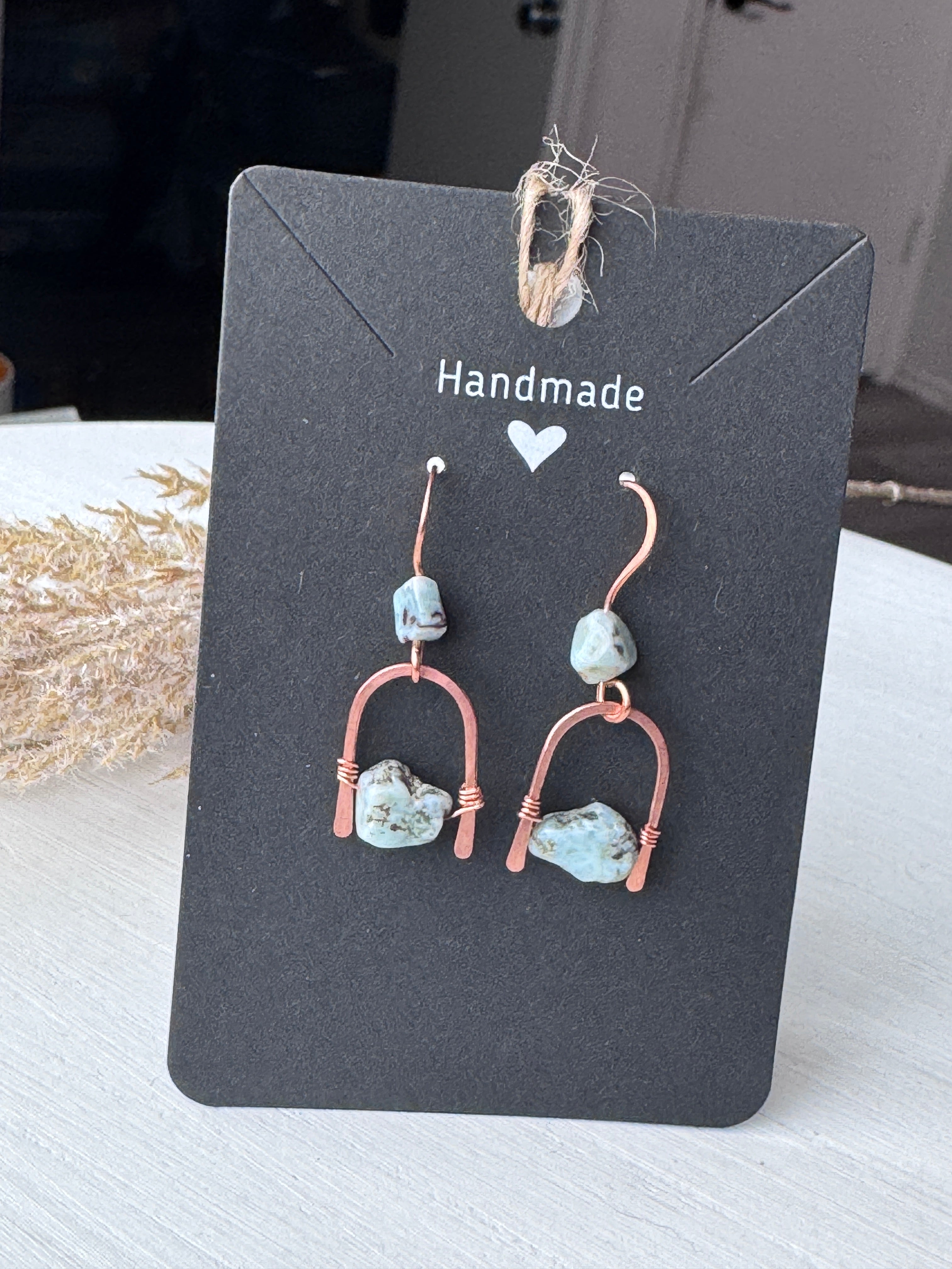 Copper Larimar Earrings