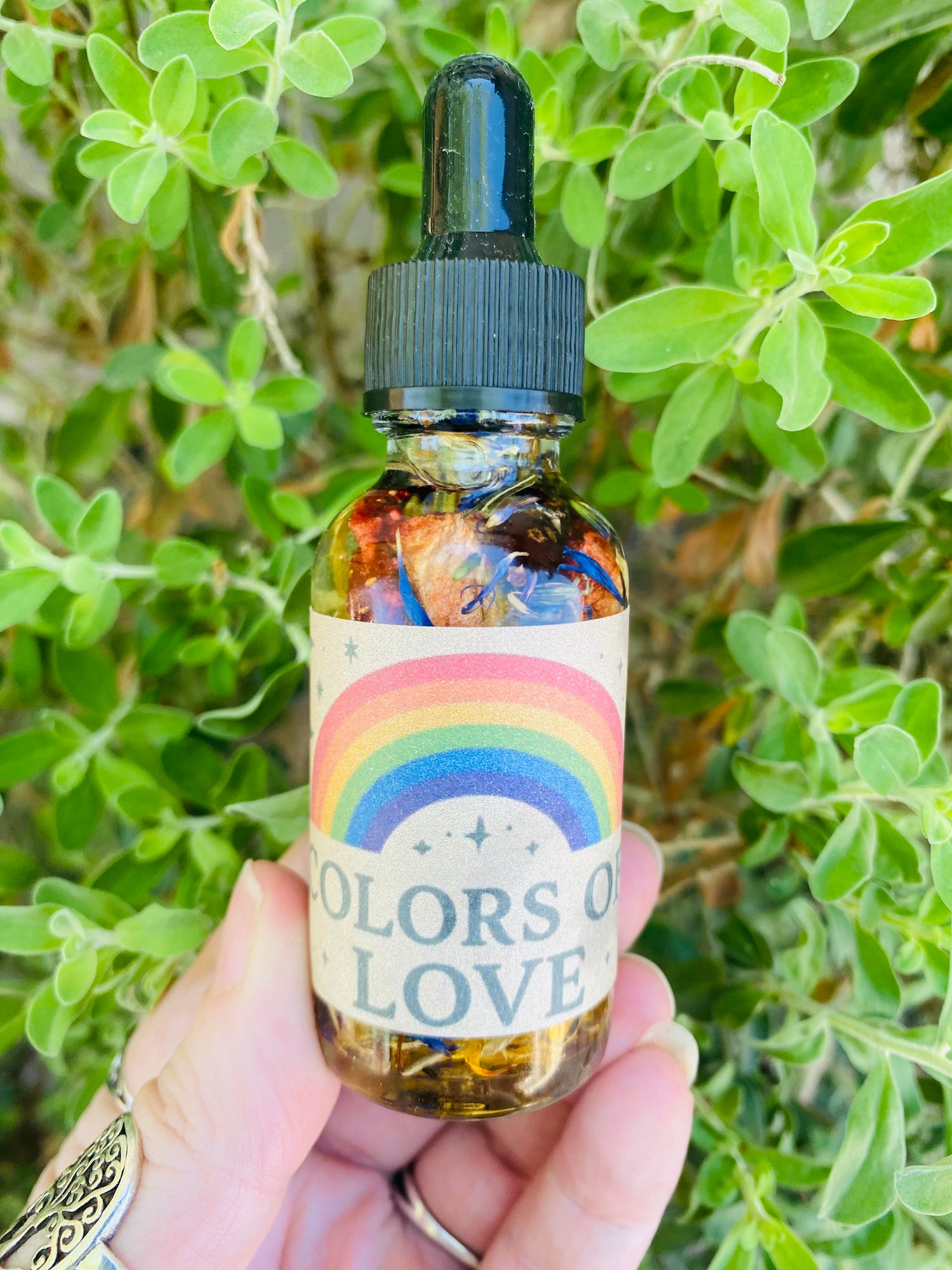 Colors of love ritual oil Rainbow harmony Intention, anointing