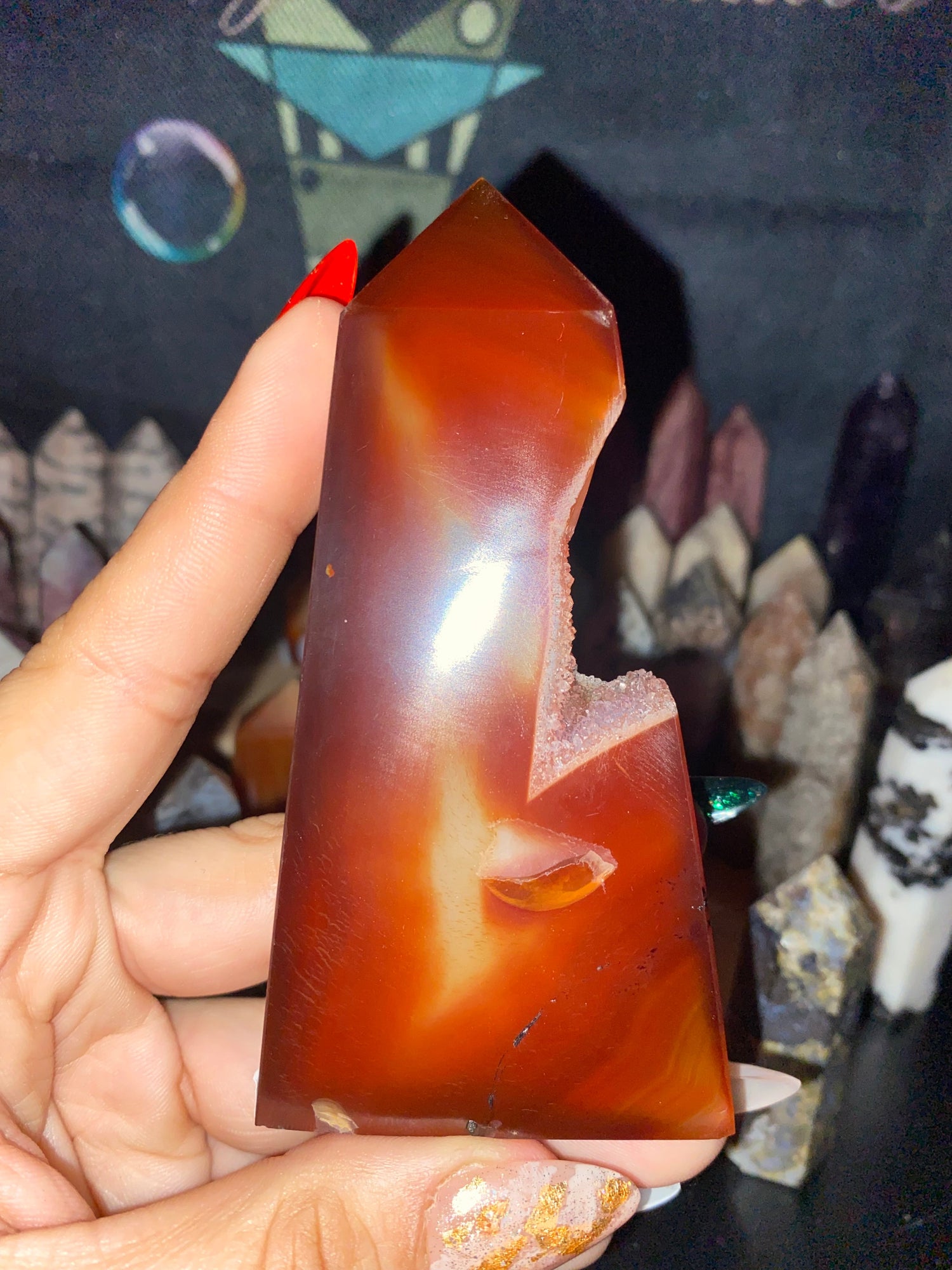 Druzy Carnelian Tower