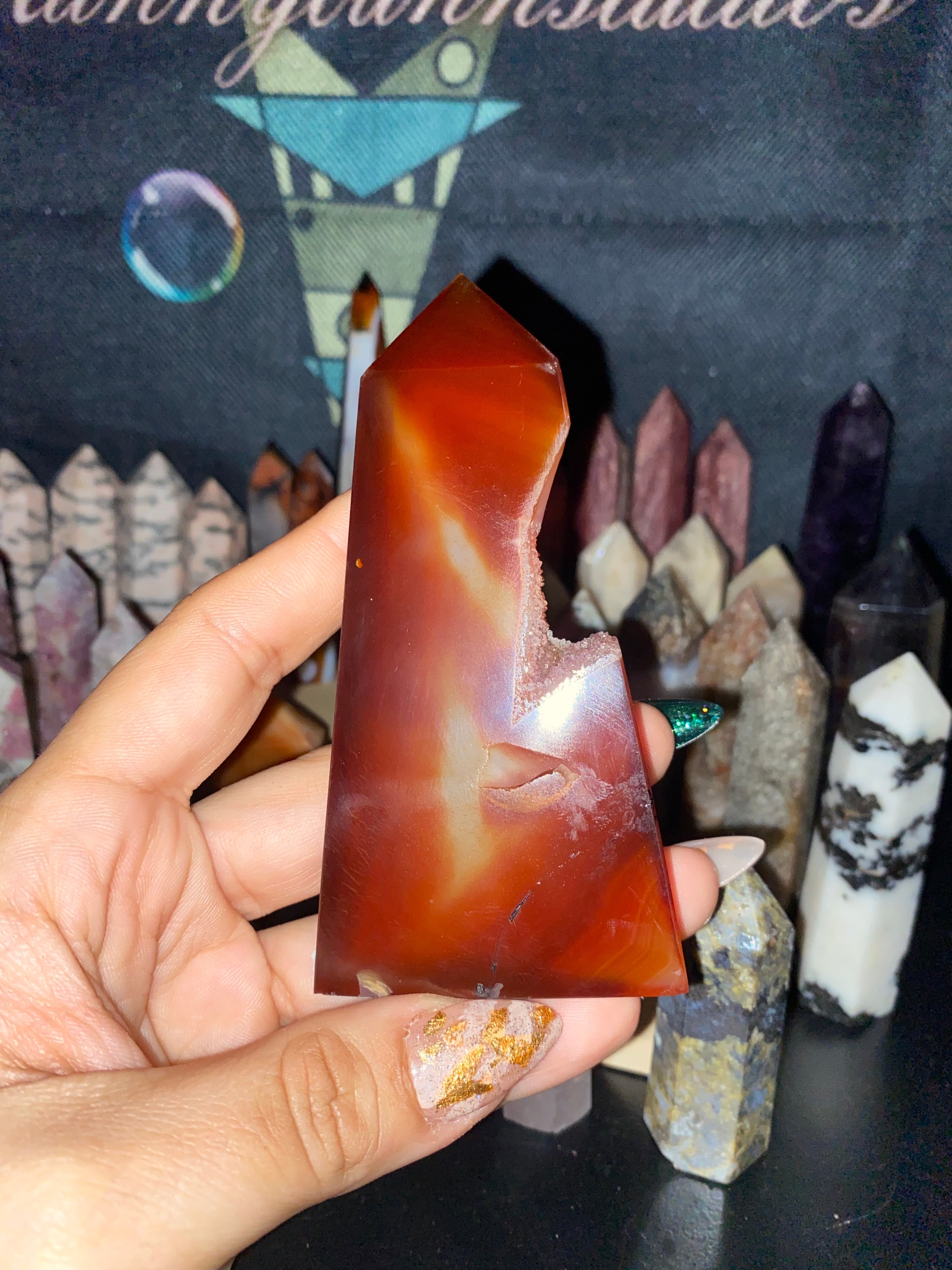 Druzy Carnelian Tower