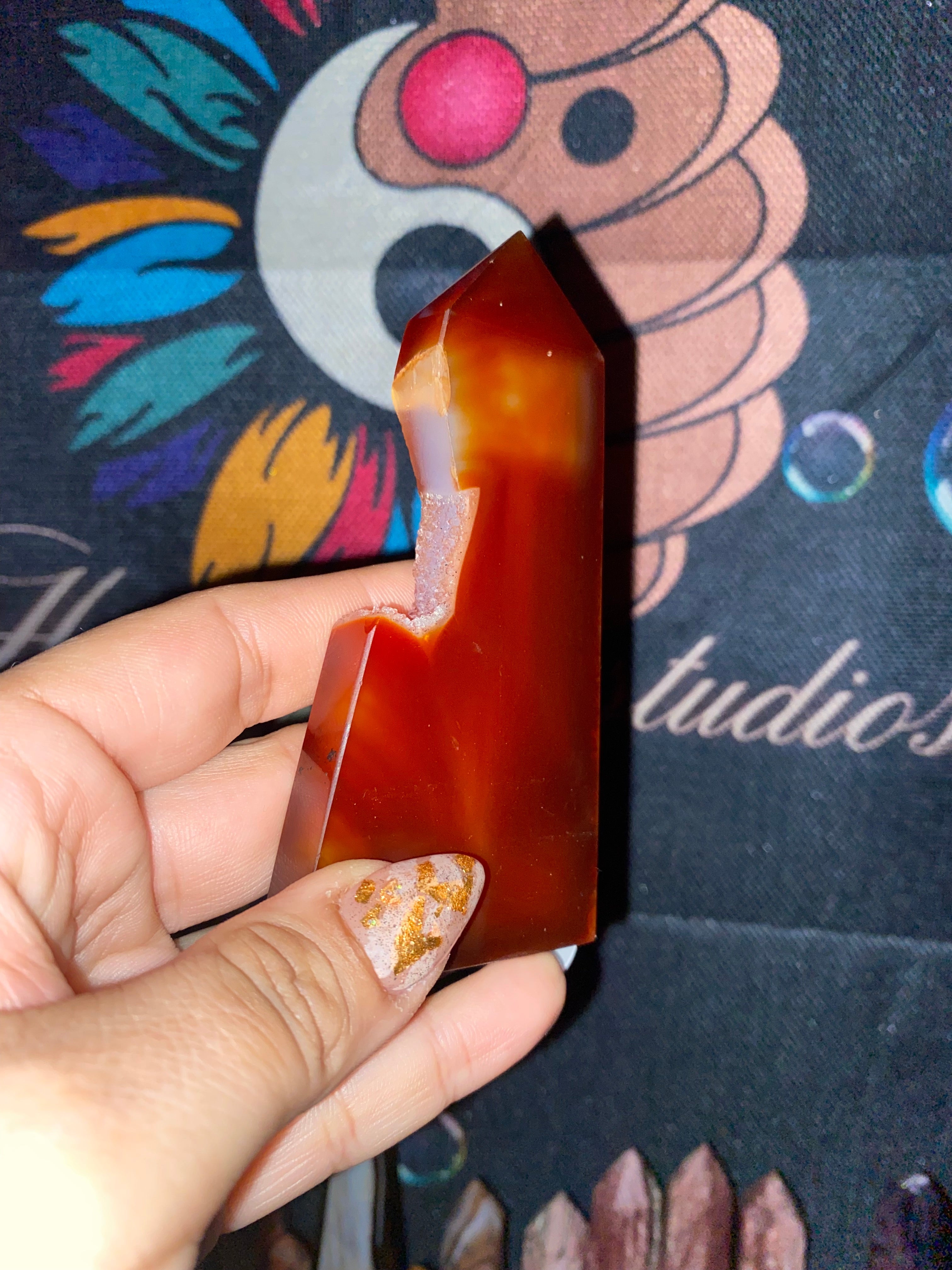 Druzy Carnelian Tower