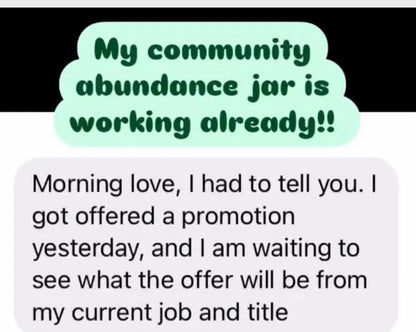 Community abundance jar spell working